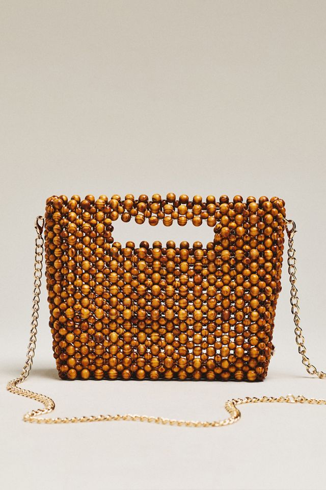 Dolce Vita Linzy Wood Beaded Clutch #1