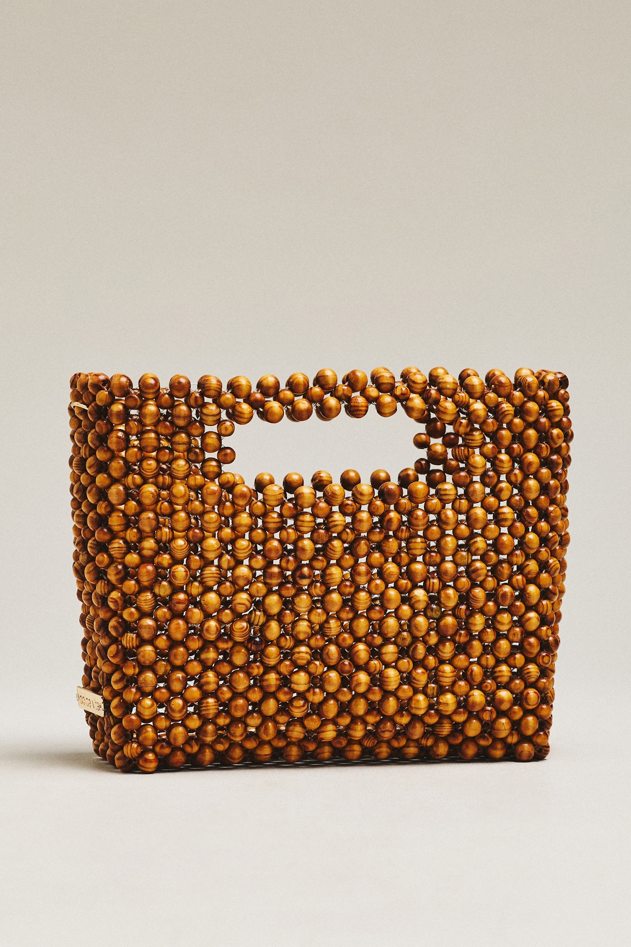 Dolce Vita Linzy Wood Beaded Clutch