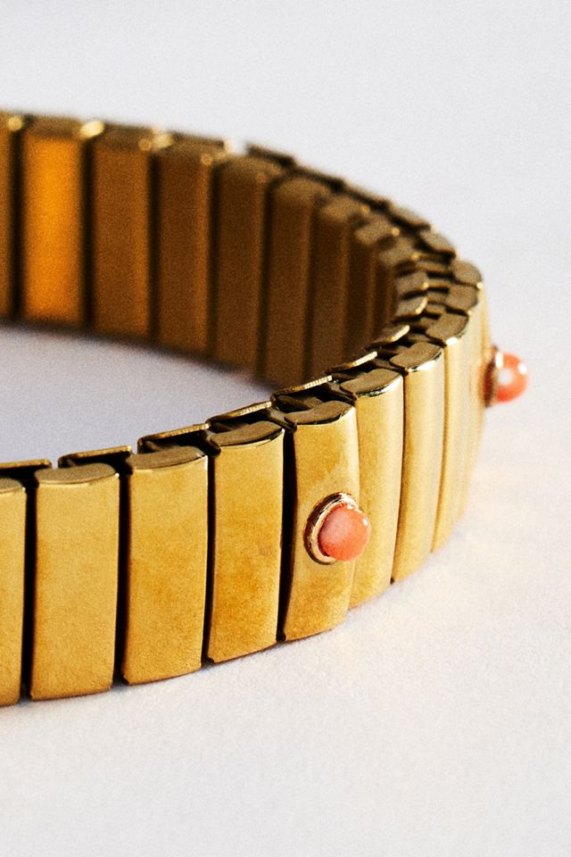 By Anthropologie Pavé Stone Stretch Bracelet #1