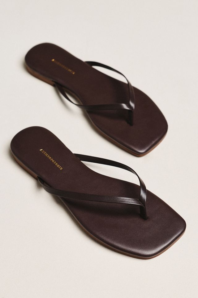 By Anthropologie Square-Toe Flip-Flops #3