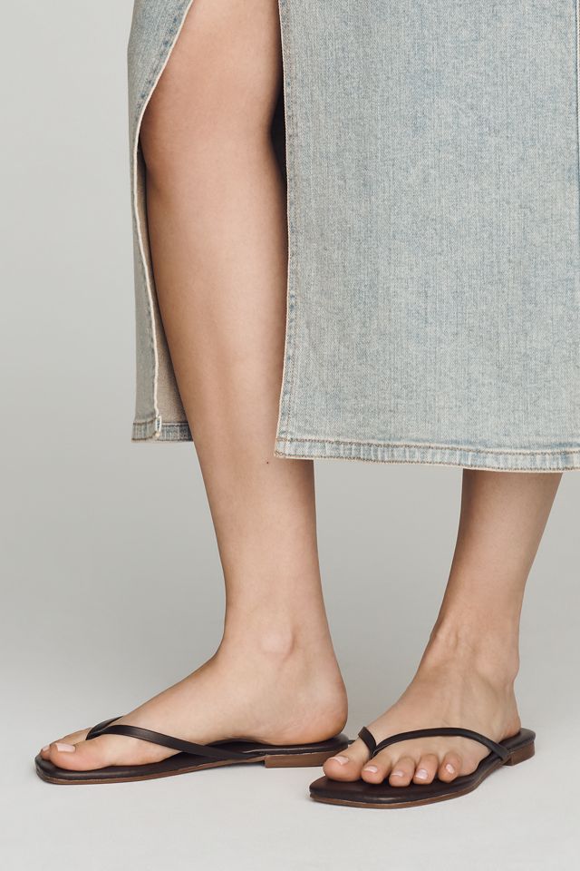 By Anthropologie Square-Toe Flip-Flops #1