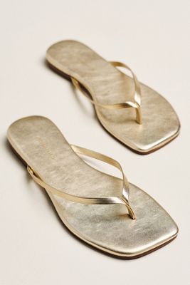 By Anthropologie Square-Toe Flip-Flops