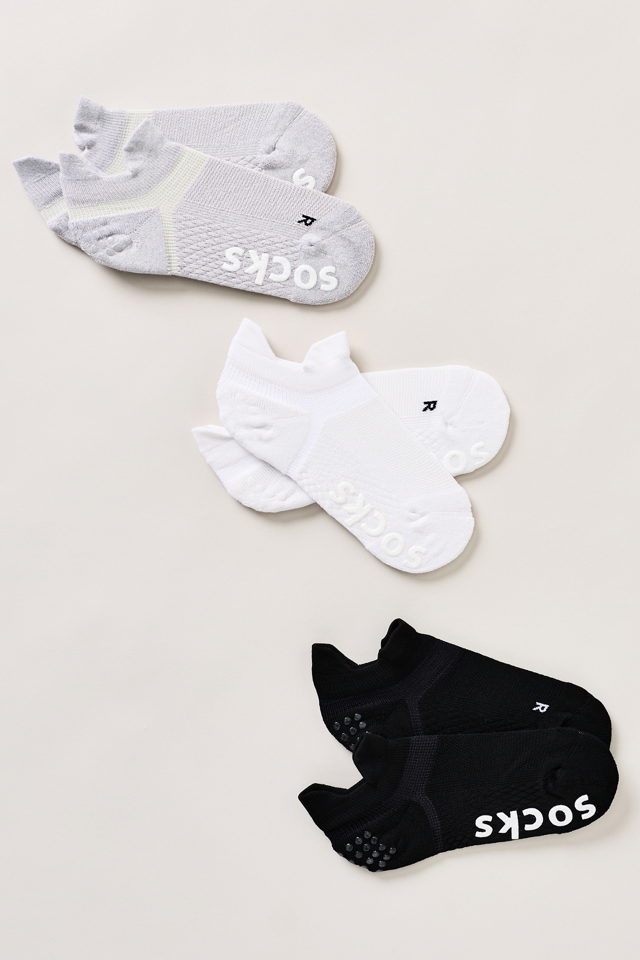 Squid Socks Ankle Grip Socks, Set of 3