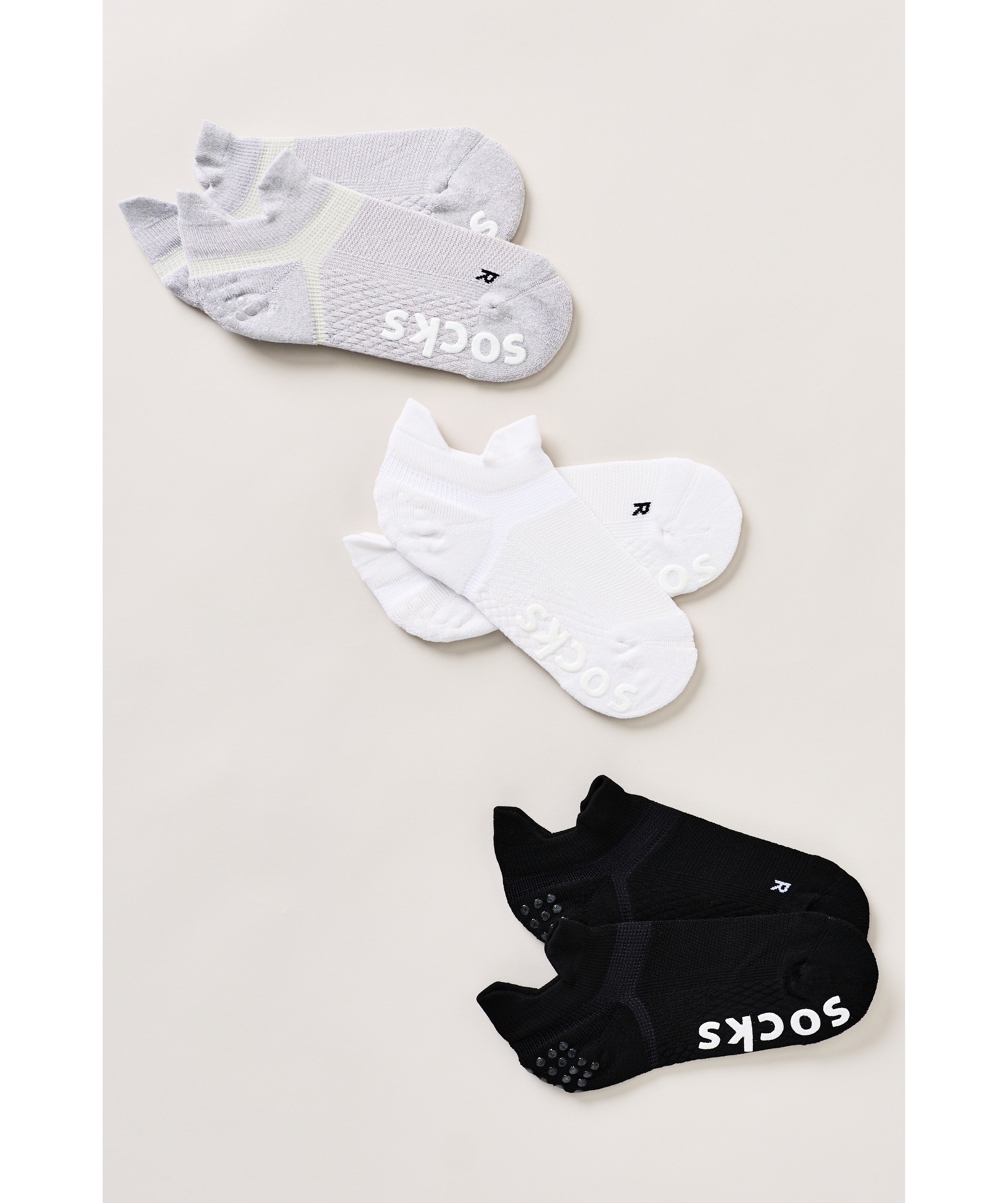Squid Socks Ankle Grip Socks, Set of 3