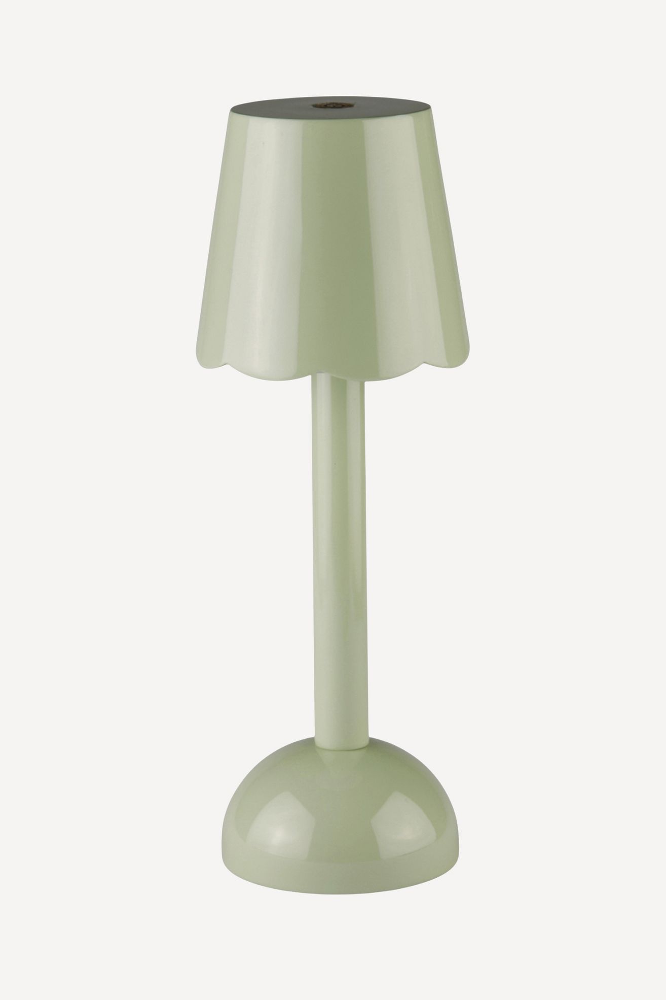 Addison Ross Scallop LED Laquered Cordless Rechargeable Table Lamp - Light Green, Standard, One Size