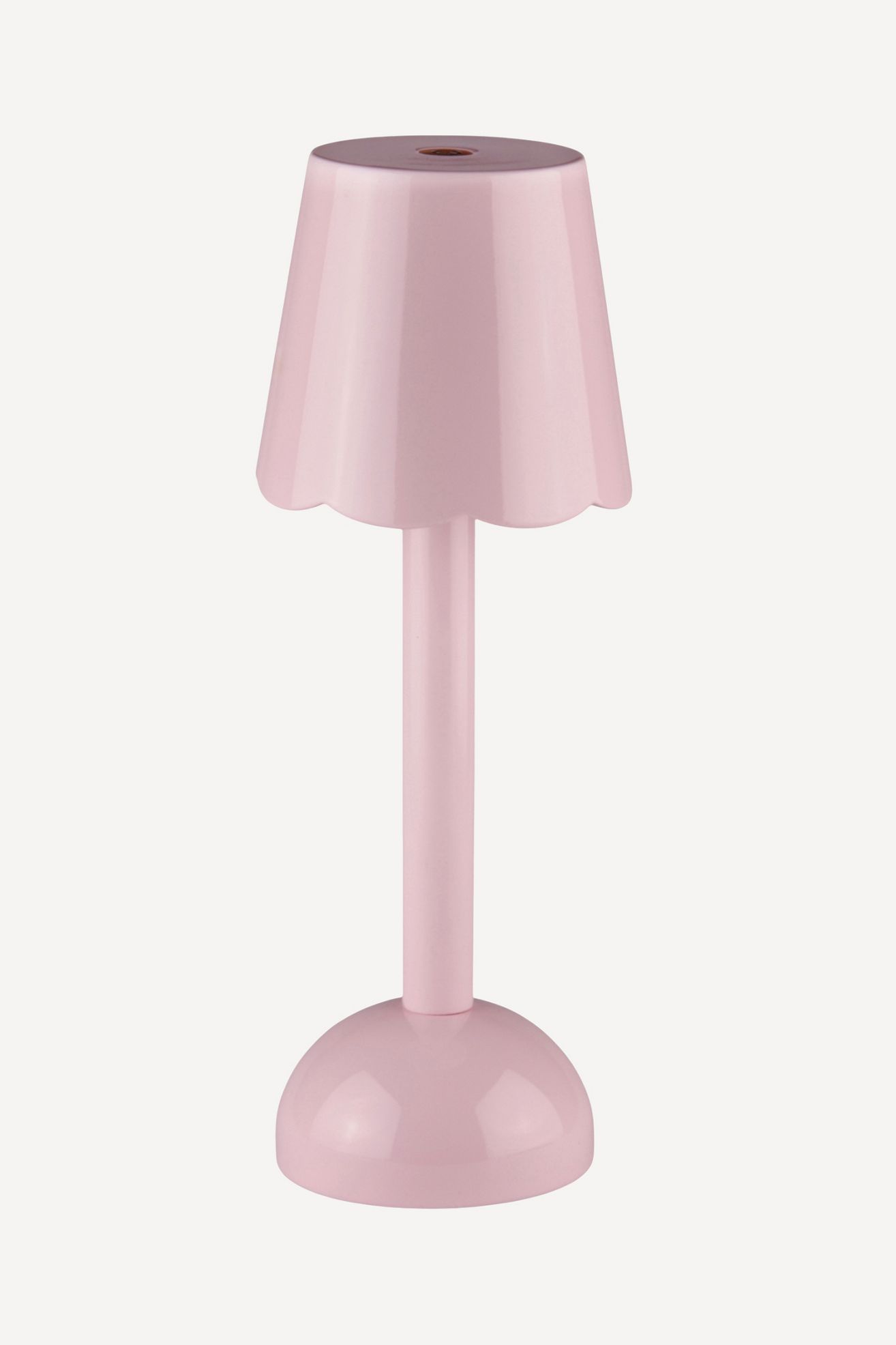 Addison Ross Scallop LED Laquered Cordless Rechargeable Table Lamp - Middleton Pink, One Size