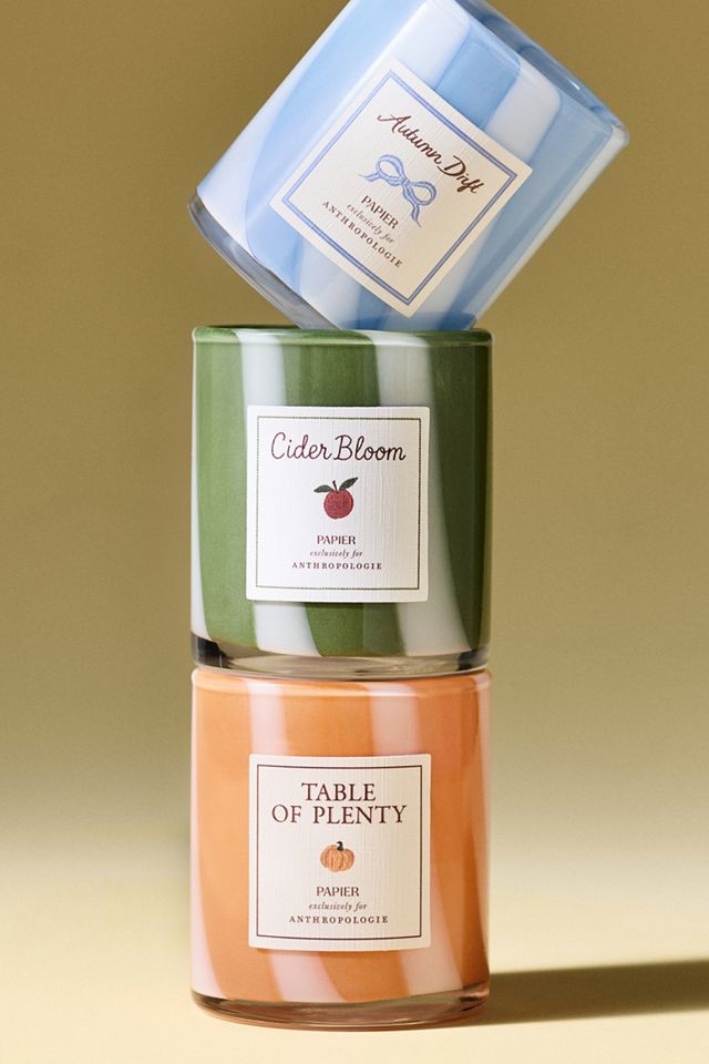 Papier x Anthropologie Woody Autumn Drift Glass Candle #2