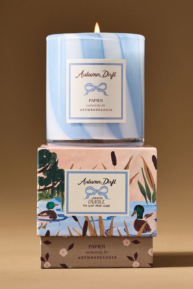 Papier x Anthropologie Woody Autumn Drift Glass Candle #1