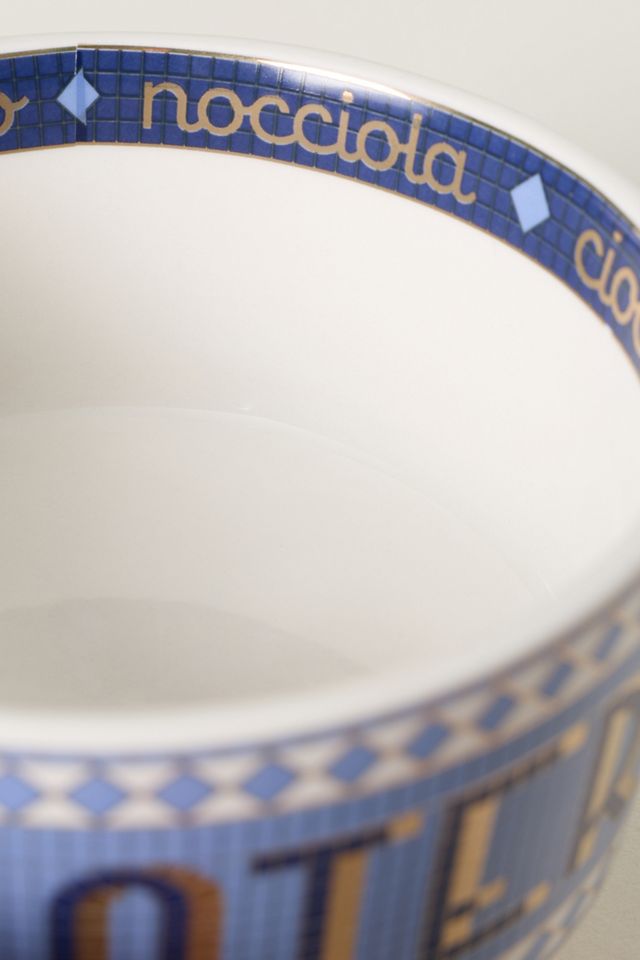 Bistro Tile Stoneware 24k Gold Accent Italia Gelato Bowl #3