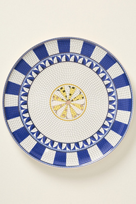 The Bistro Tile Stoneware Dinner Plate: Ciao Edition | AnthroHome