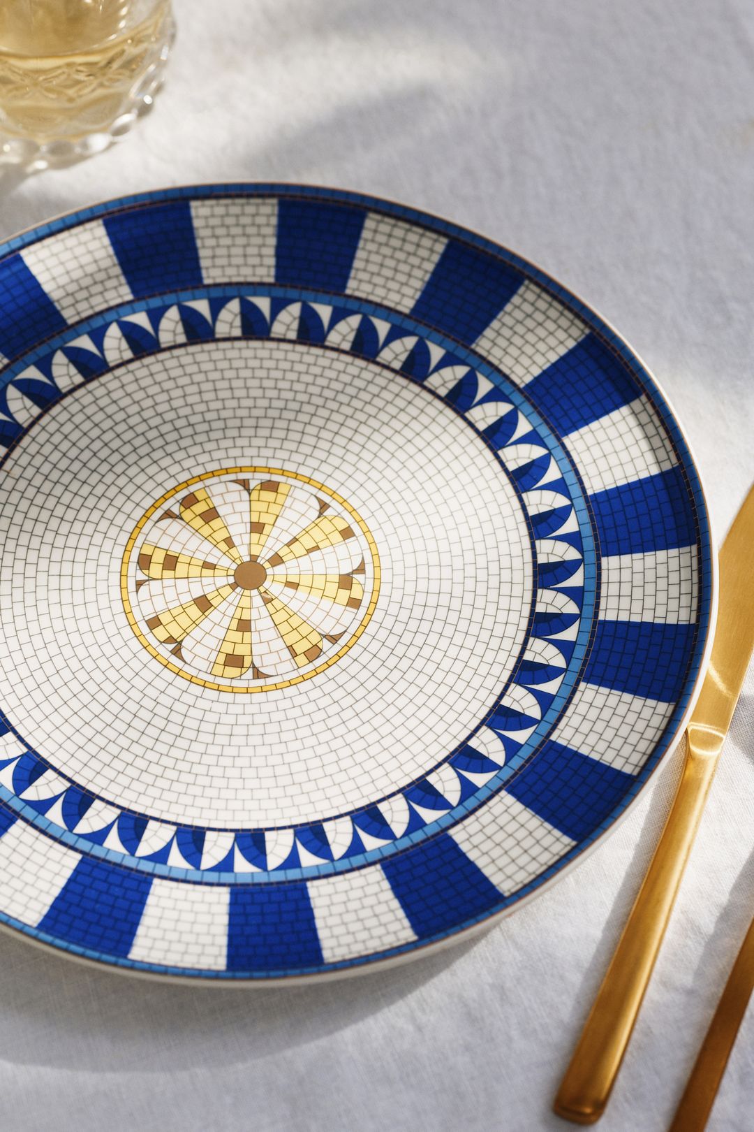 The Bistro Tile Stoneware Dinner Plate: Italia Edition - Sapphire, One Size