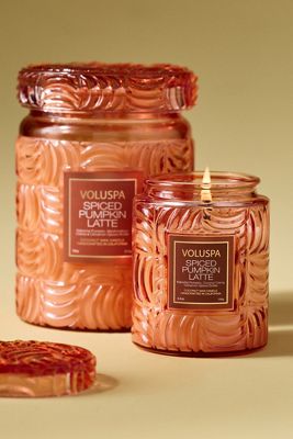 Voluspa Spiced Pumpkin Latte Glass Candle
