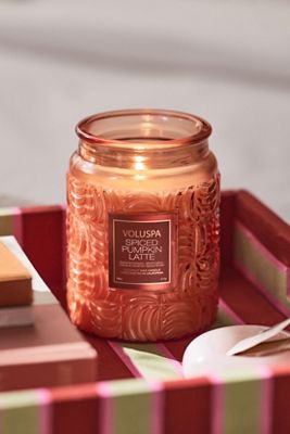 Voluspa Spiced Pumpkin Latte Glass Candle