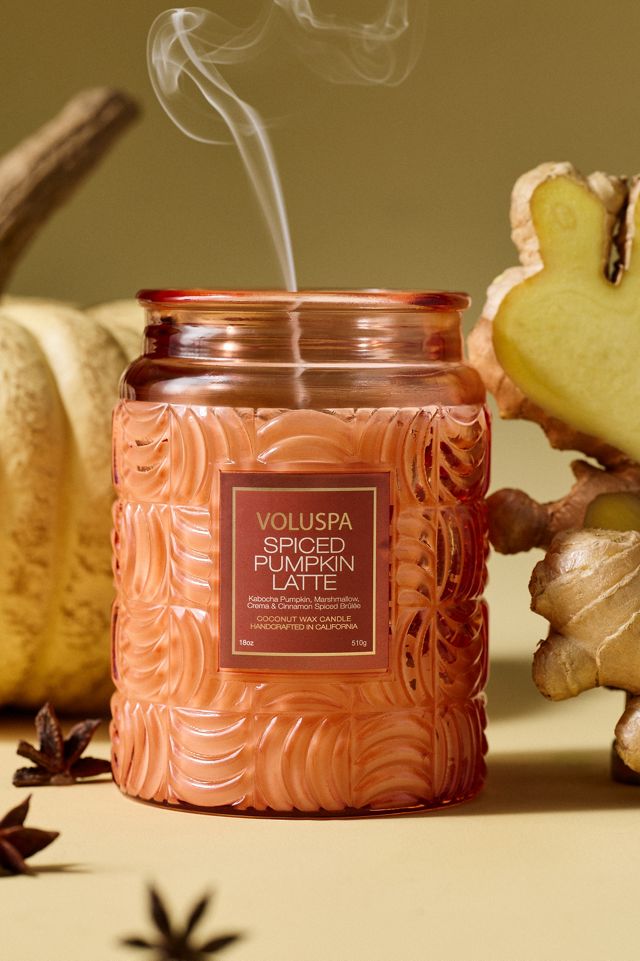 Voluspa Spiced Pumpkin Latte Glass Candle #2