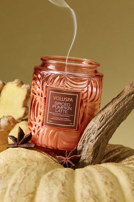 Voluspa Spiced Pumpkin Latte Glass Candle