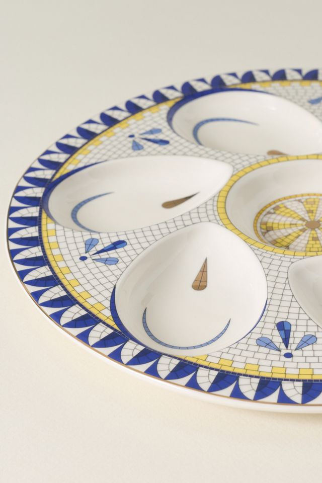 Bistro Tile Stoneware Oyster Serve Platter: Italia Edition