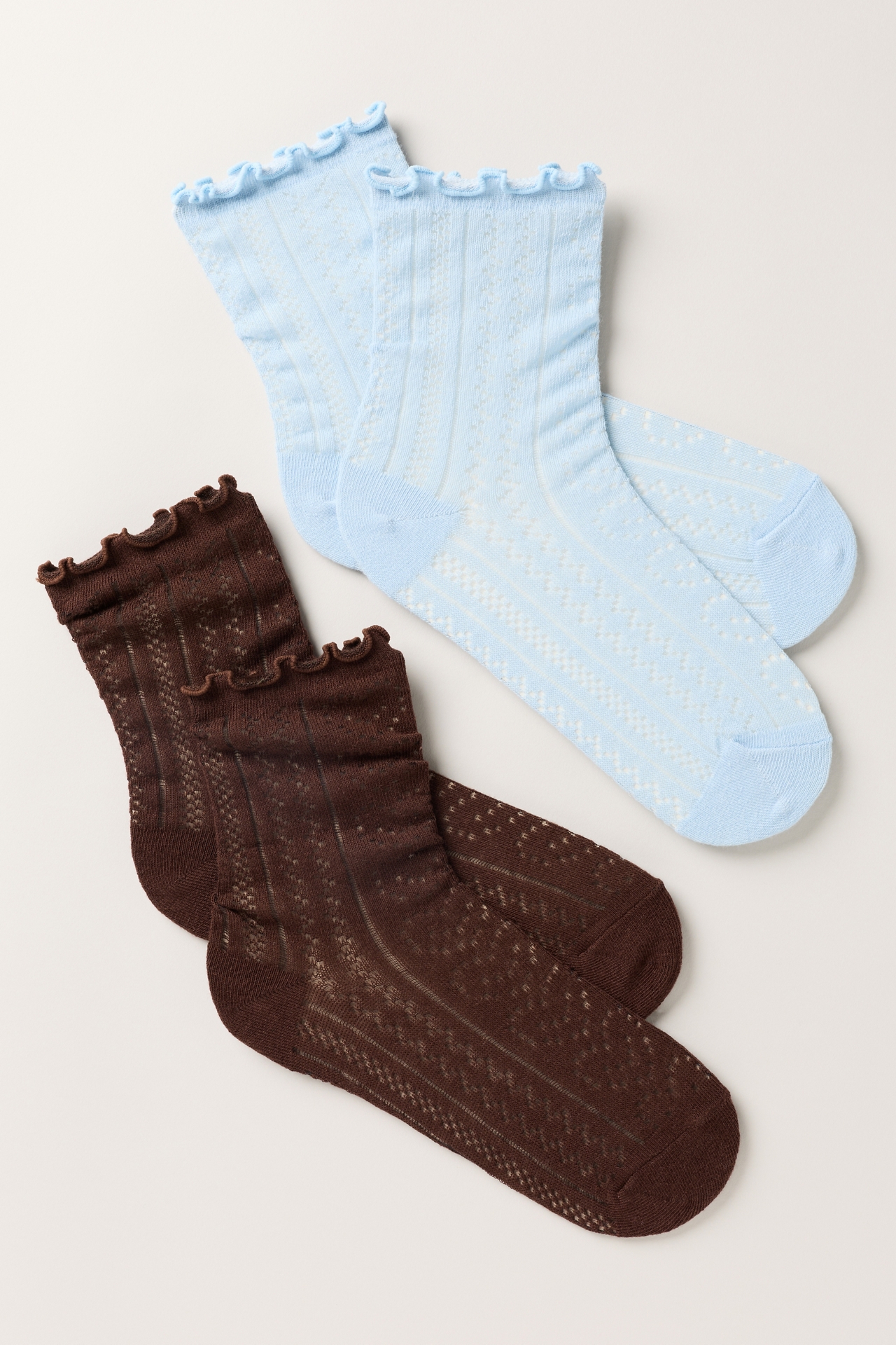 Pointelle Trouser Socks, Set of 2