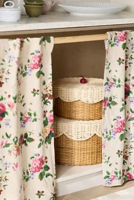 Antoinette Rattan Two-Tier Cake Basket, Set of 2