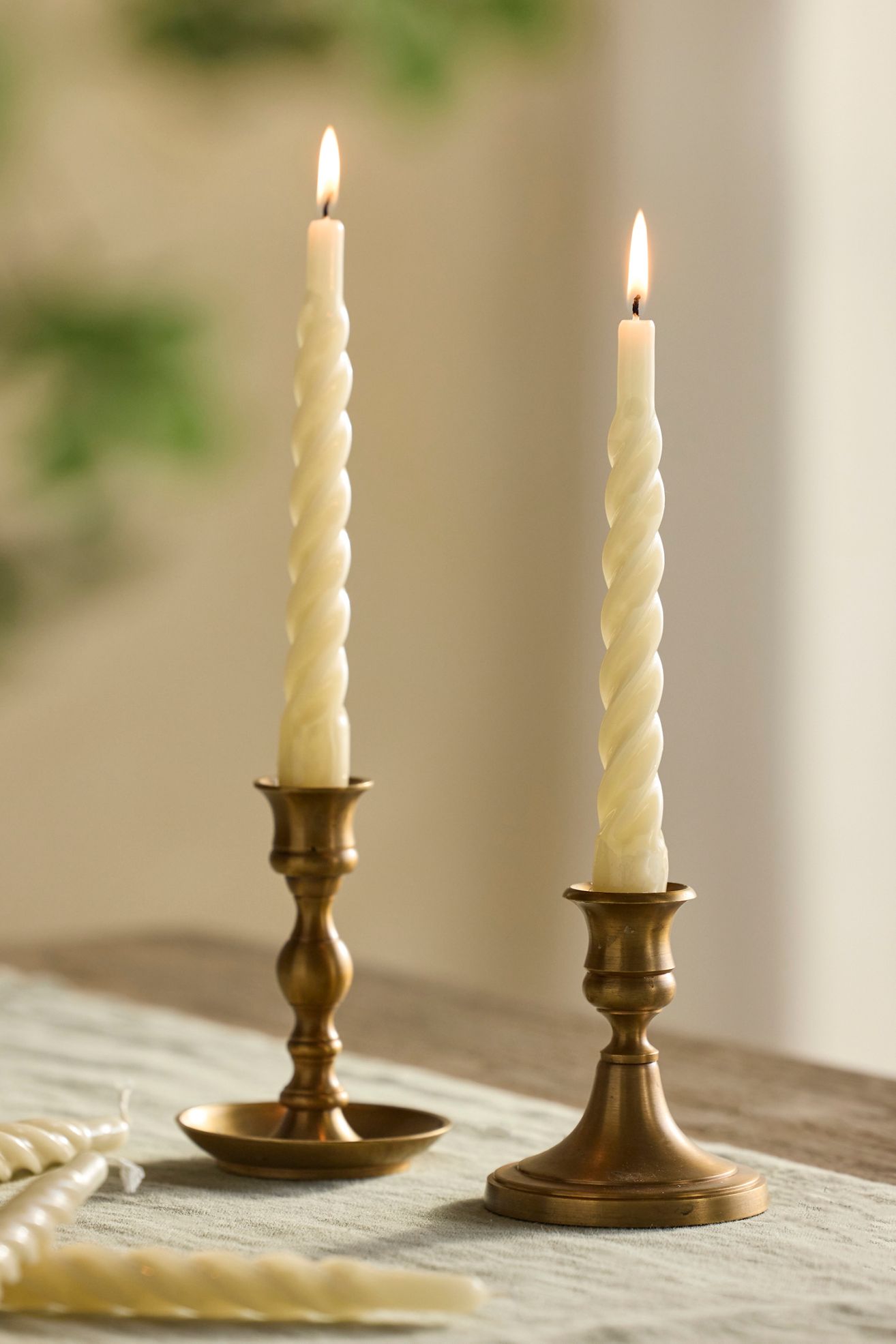 Twisty Tapers, Set of 6 Ivory - Ivory, One Size