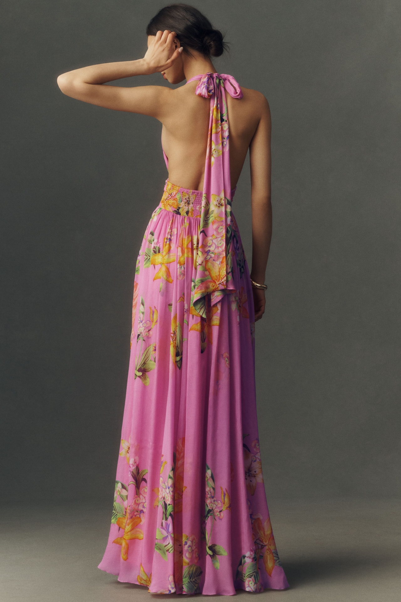 Rococo Sand Black Ties Maxi Dress