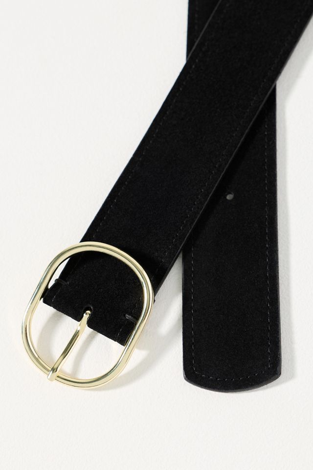 Oval Buckle Leather Belt #1