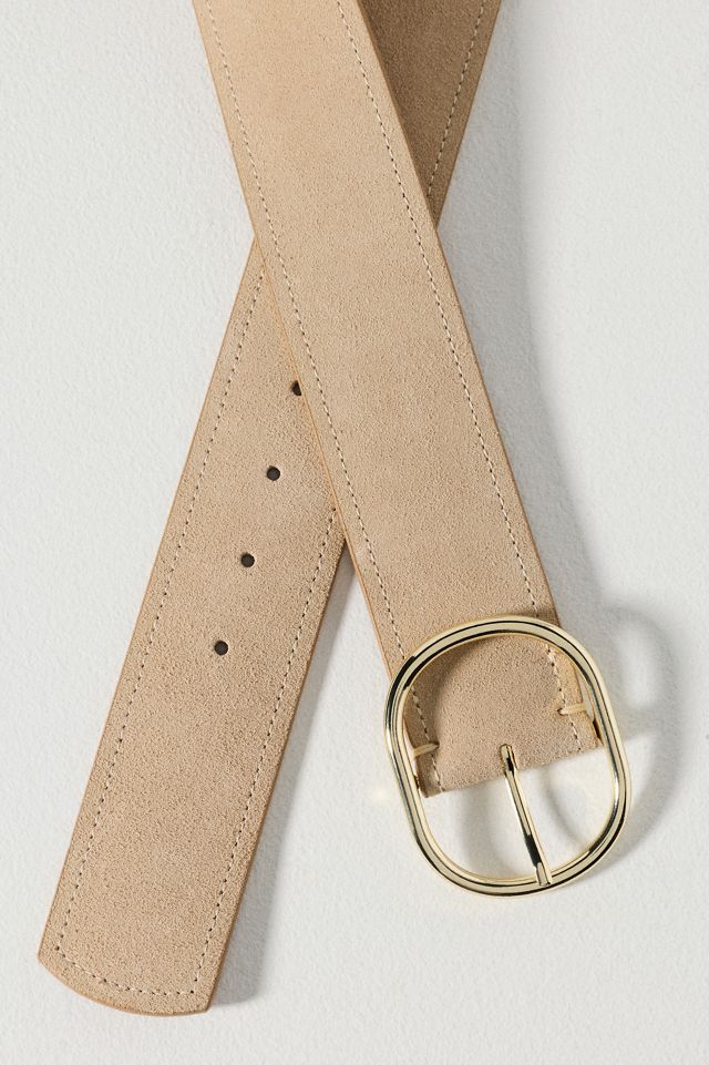 Oval Buckle Leather Belt #1
