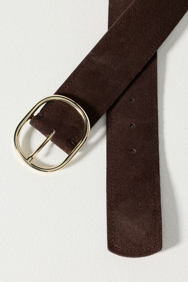 Oval Buckle Leather Belt #1