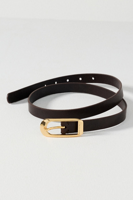 Skinny Rectangle Buckle Belt | Anthropologie display picture 3