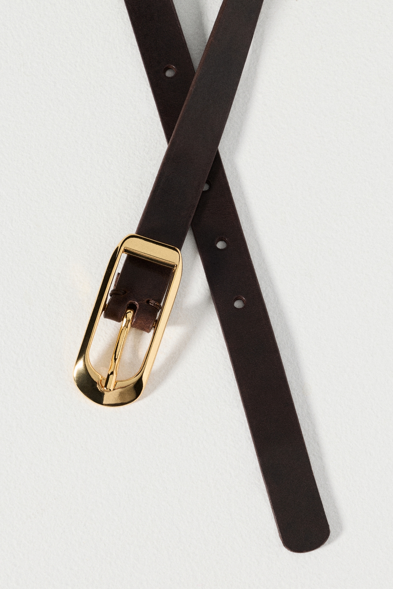Skinny Rectangle Buckle Belt