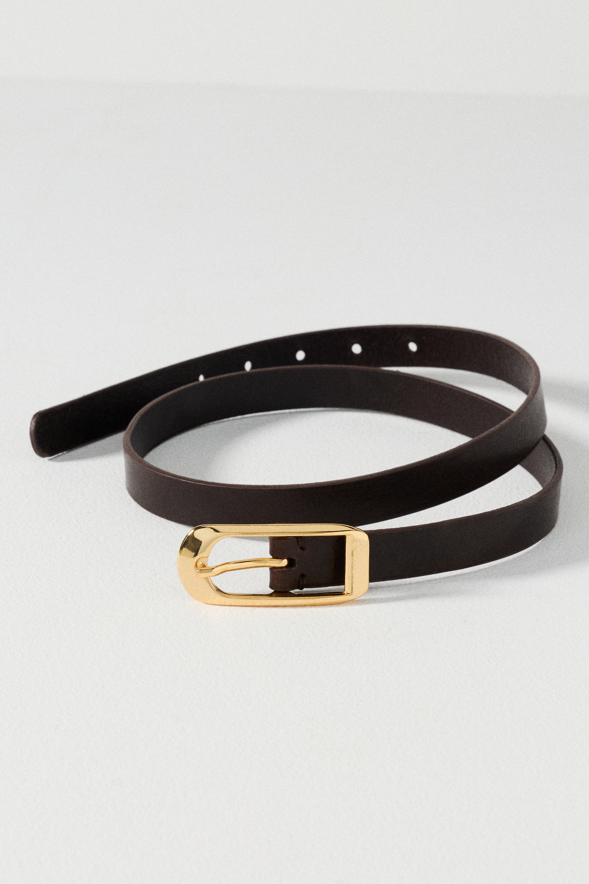 Skinny Rectangle Buckle Belt - Image 1