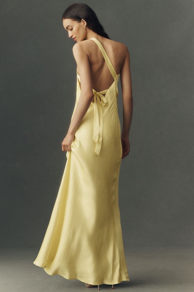 slim fit dress slacks A-Line/Princess One-Shoulder Long Bridesmaid Dresses With Split Side