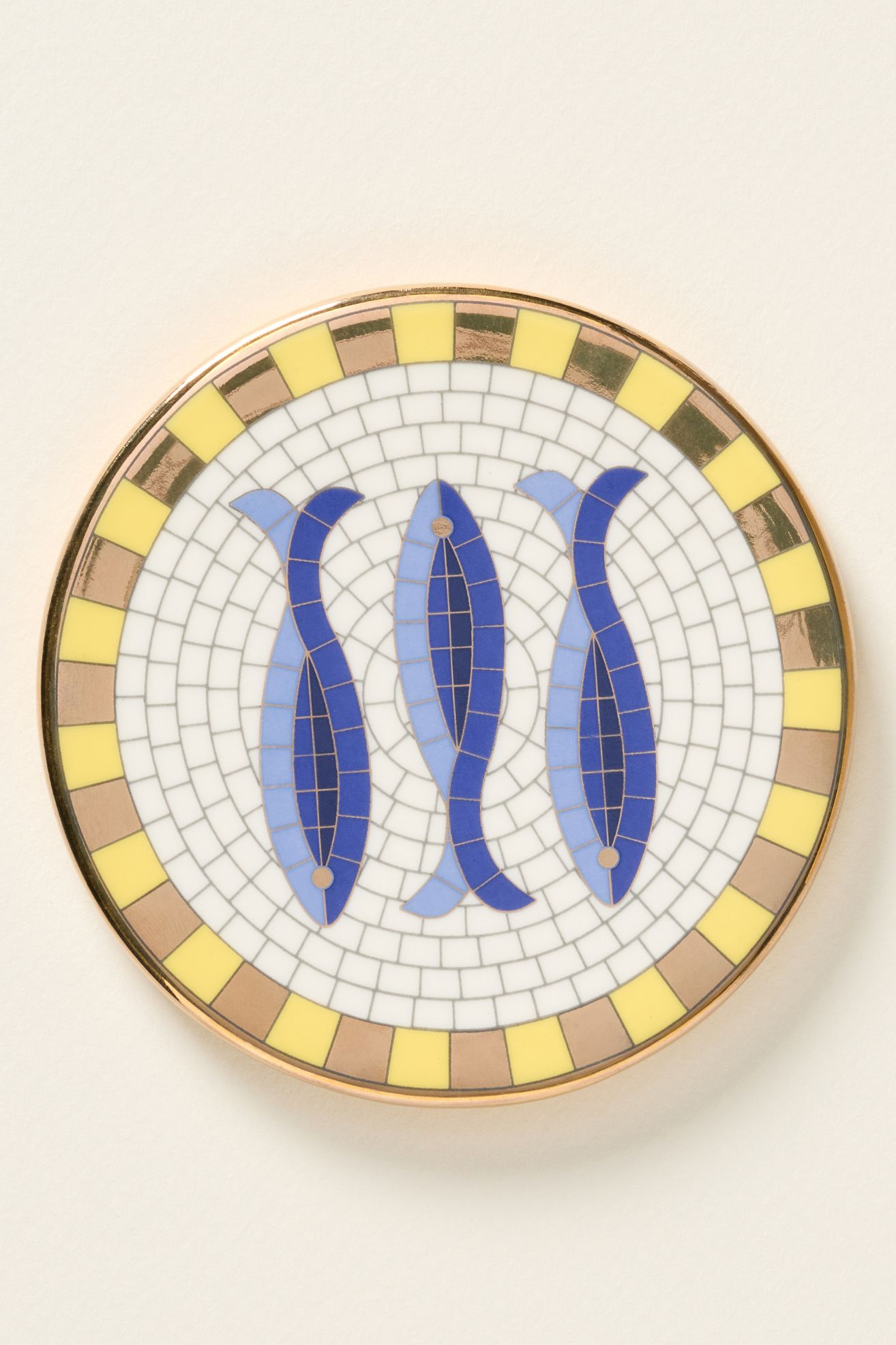 The Bistro Tile Stoneware Coaster: Italia Edition - Dark Blue, One Size