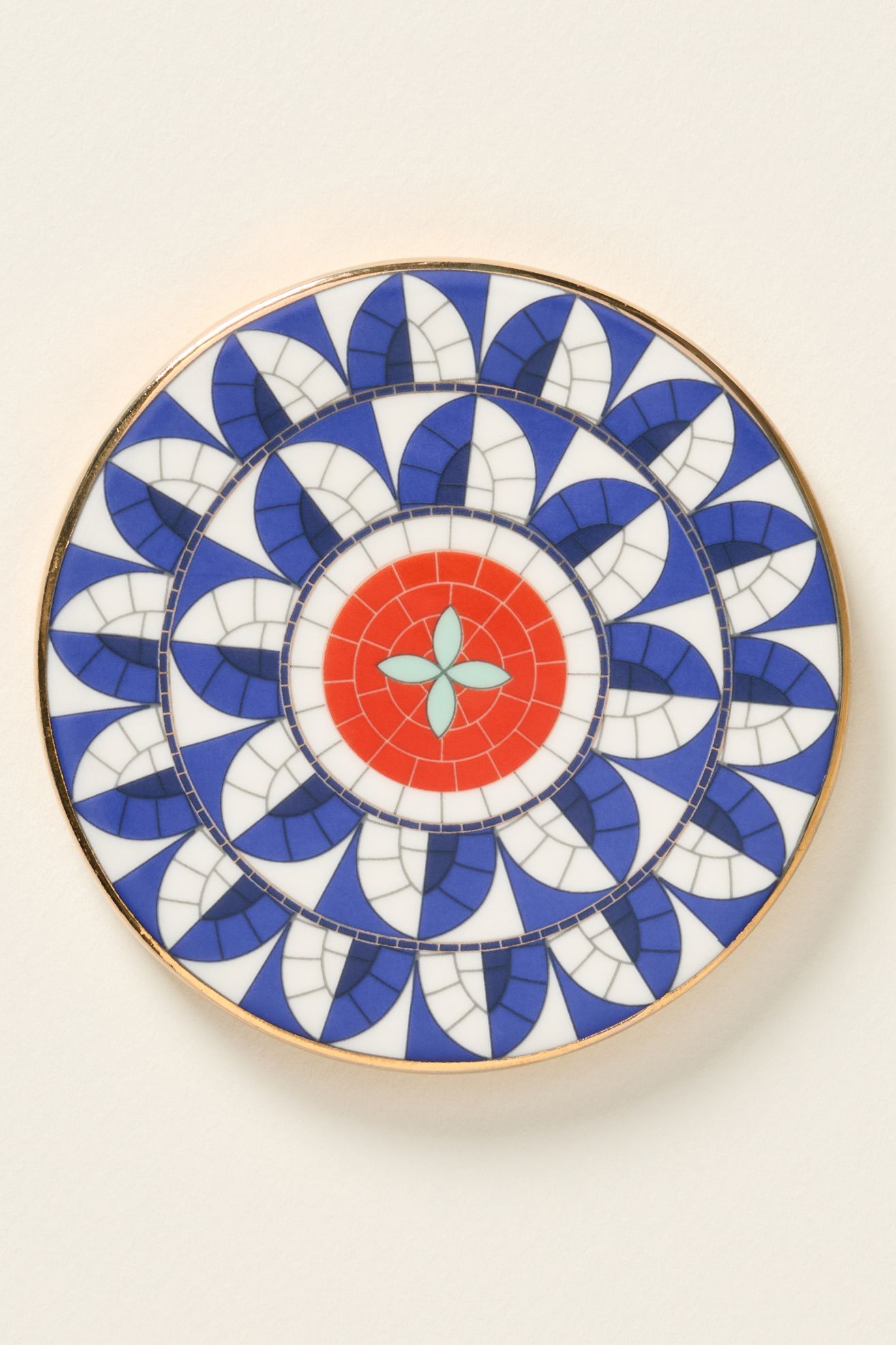 Bistro Tile Stoneware Coaster: Italia Edition - Tomato, One Size