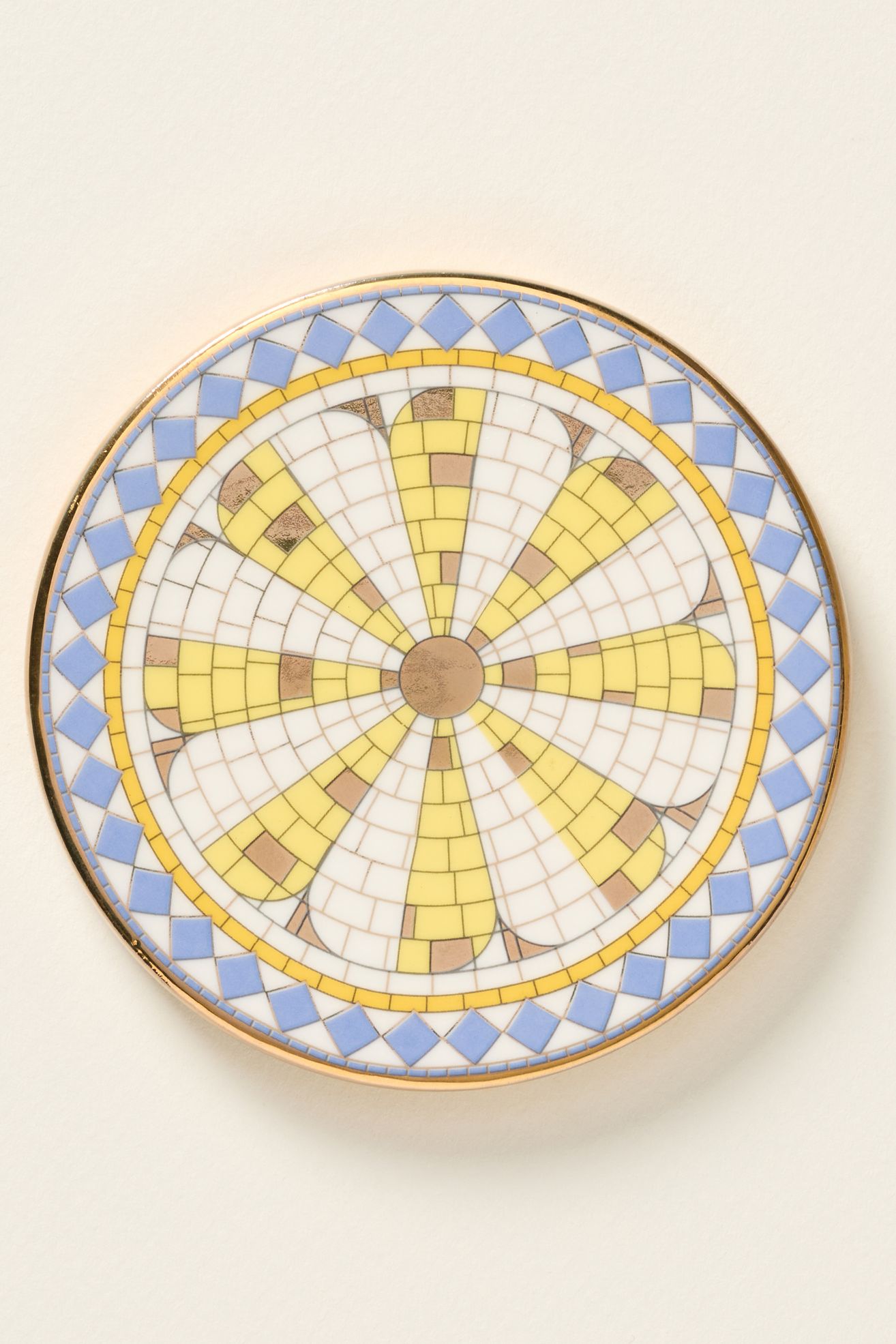 The Bistro Tile Stoneware Coaster: Italia Edition - Lemon, One Size