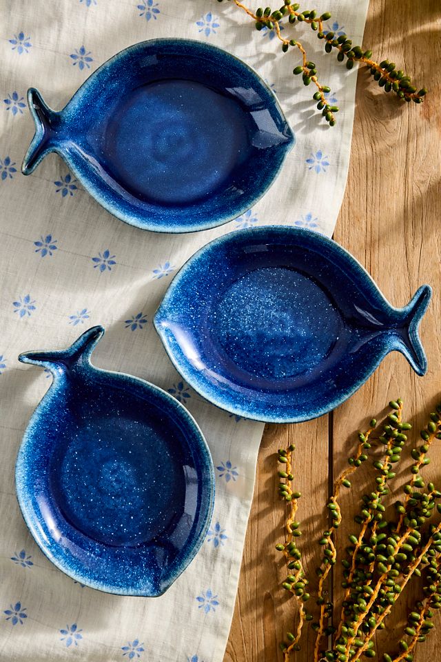 Reactive Glaze Fish Serving Platter | Anthropologie