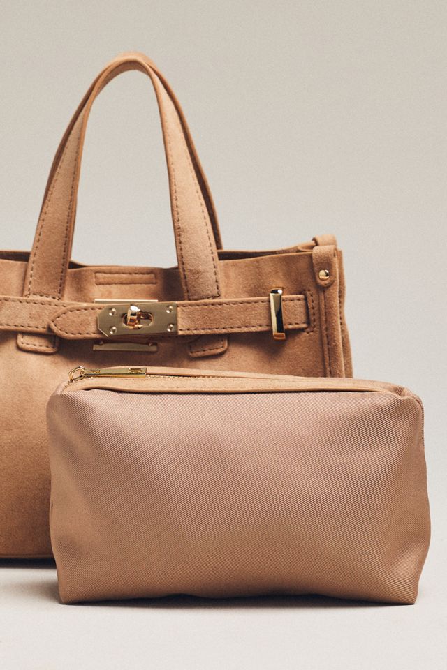 By Anthropologie Faux Suede Belted Mini Satchel #3