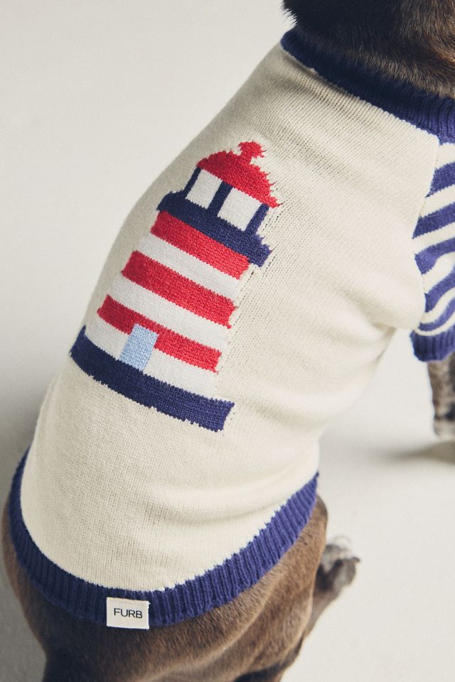 Anthropologie Coastal Cutie Lighthouse Pet Sweater #4