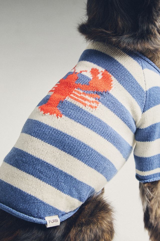 Anthropologie Pinch Perfect Striped Lobster Pet Sweater #2