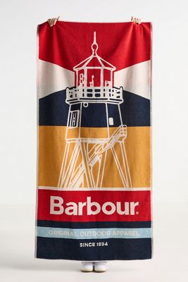 Barbour Cotton Velour Beach Towel