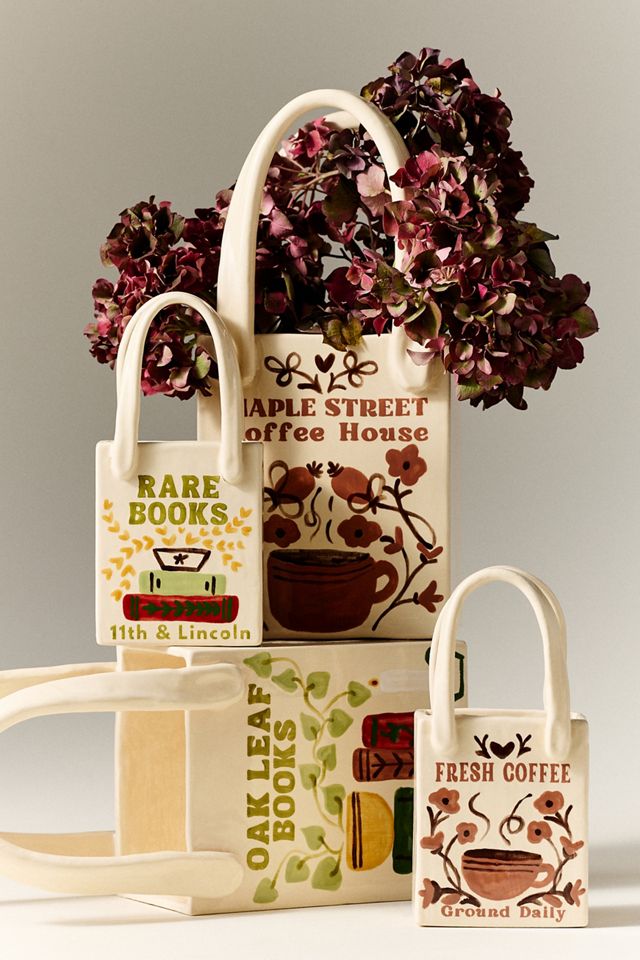 Ruby Clay Flower Market Tote Bud Vase #1