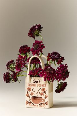 Ruby Clay Flower Market Tote Bud Vase