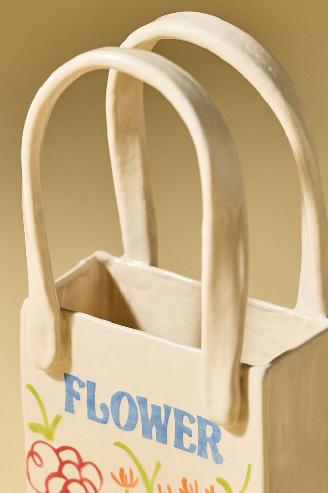 Ruby Clay Flower Market Tote Bud Vase #2