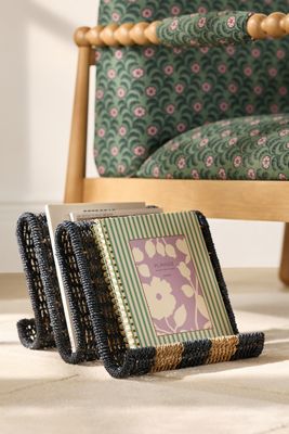 Lisette Seagrass Wavy Stripe Magazine Holder