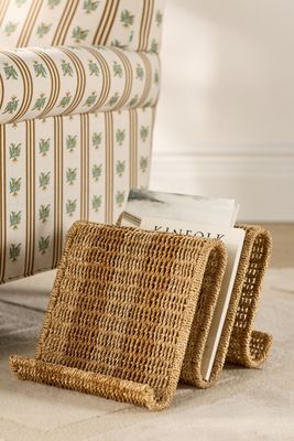 Lisette Seagrass Wavy Stripe Magazine Holder