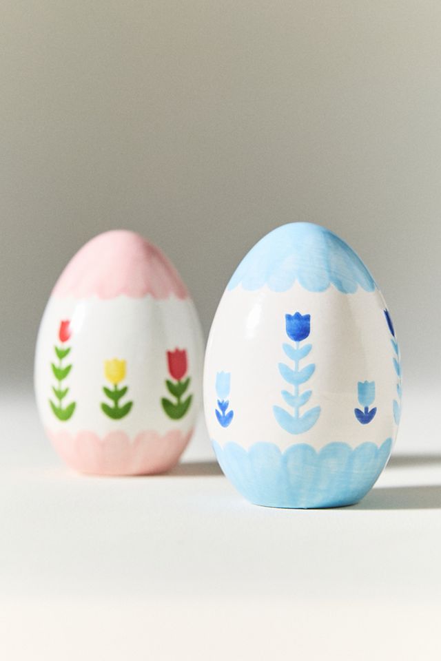 Ruby Clay Ceramic Tulip Egg Decorative Object #3