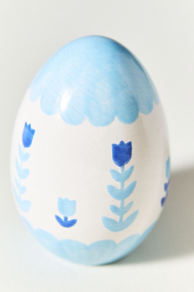 Ruby Clay Ceramic Tulip Egg Decorative Object #2