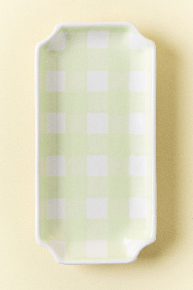 Ruby Clay Gingham Tray #1