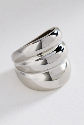 Ribbed & Stacked Motif Ring