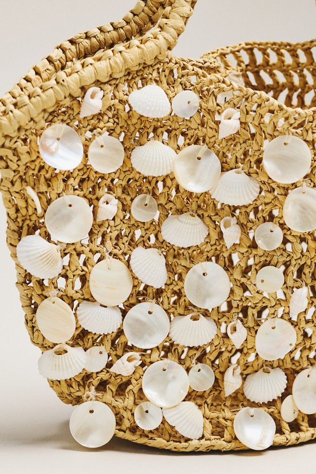 L Space Alba Raffia Shell Tote #3