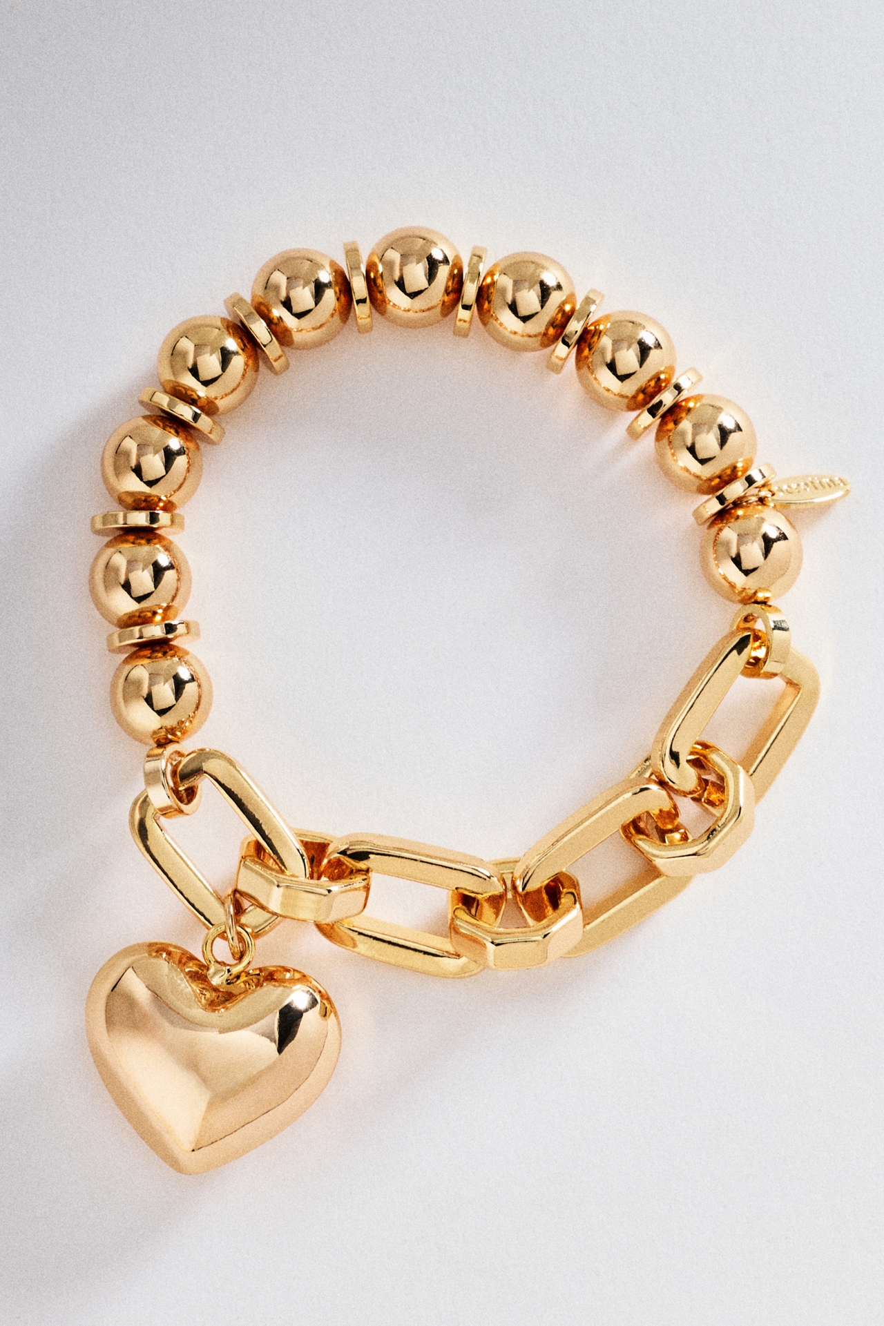 Heart Pendant Chain Bracelet